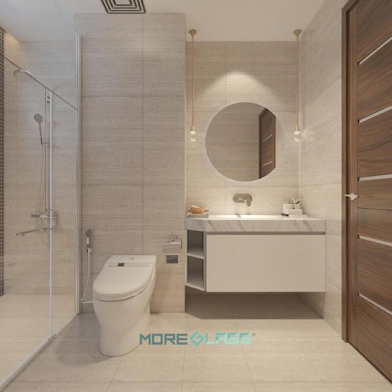 Thiết kế, sản xuất mẫu gương đèn led MG-007 hiện đại cho phòng tắm chung cư.